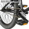 MICARGI Maze Freestyle BMX Bike, Entry and Intermediate Rider, 20-inch Wheels, Hi-Ten Steel Frame, U Brake 3-Piece Crank Micro Drive 25x 9T BMX Gearing (Maze - Matte Black) view 4