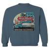 0270. Vintage Retro Route 66 California Republic car Cool cali car Men's Crewneck Sweatshirt (Indigo Blue Large) view 1