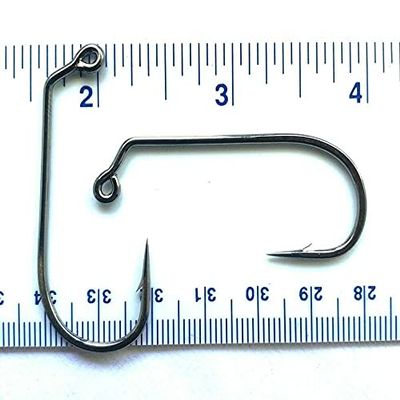 1000 Gerry's Tackle 32824 2X Strength Black Nickel 60 Degree Round Bend Jig Hooks sz 4/0 - Bulk