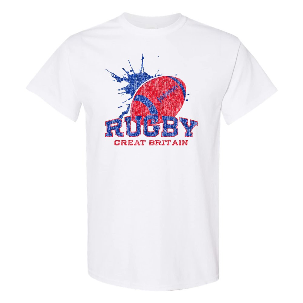 UGP Campus Apparel Great Britain Rugby - Football Competition T Shirt - Large - White