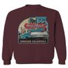 0270. Vintage Retro Route 66 California Republic car Cool cali car Men's Crewneck Sweatshirt (Maroon Small) view 1