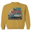 0270. Vintage Retro Route 66 California Republic car Cool cali car Men's Crewneck Sweatshirt (Gold Large) view 1