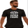 Go All Out X-Large Black Adult It's Not A Dad BOD It's A Father Figure T-Shirt view 1