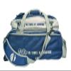 Vise Three Ball Tote Roller Bowling Bag with Shoe Pouch Navy Silver view 1