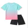 Hiheart Boys Quick Dry Short Sleeve T-Shirt and Mesh Shorts Soccer Set Pink 5-6 view 2