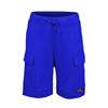 2 Pack Kidsy Boys Casual Beach Cargo Shorts Soft Cotton, Pull-On/Drawstring Closure, Two Pockets Crimson/Cobalt, 2 view 2