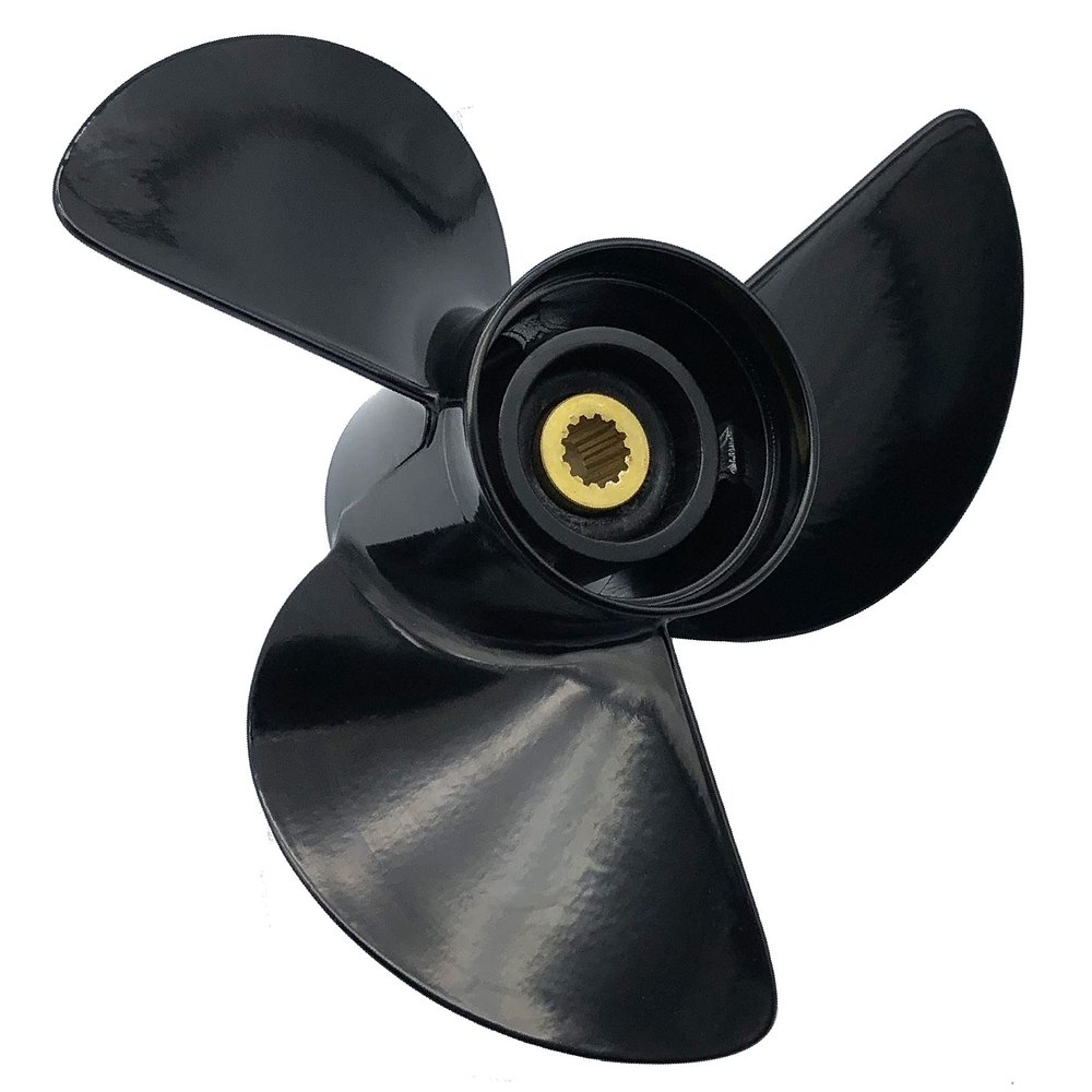 Aluminum Outboard Semi Cleaver Propeller Boat Prop 13 5/8x13 Pitch Replacement for Suzuki DF60/70, DT75-140HP 13 Spline Tooth
