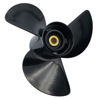 Aluminum Outboard Semi Cleaver Propeller Boat Prop 14x11 Pitch Replacement for Suzuki DF60/70, DT75-140HP 13 Spline Tooth