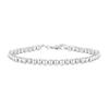 PAVOI 14K White Gold Plated Beaded Bracelet | Womens Ball Bracelet | Plated Gold Bracelets For Women view 1