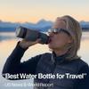 Water-to-Go Water Filter Bottle for International Travel - 24oz/75cl Filtered Water Bottle for Portable Purification - Eco-Friendly Bioplastic, New Leak-Proof Lid, Filters Viruses Most Bottles Miss view 2
