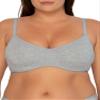Smart & Sexy Women's Cloud Cotton Comfort Collection Scoop Neck Unlined Underwire Bra, LIGHT GREY HEATHER, 40D view 1