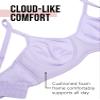 Smart & Sexy Women's Cloud Cotton Comfort Collection Scoop Neck Unlined Underwire Bra, LIGHT GREY HEATHER, 40D view 3