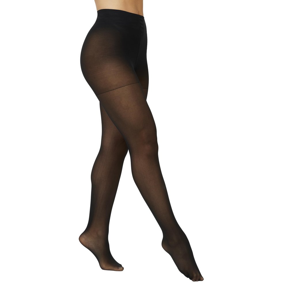 Hanes EcoSmart Seasonless Tights, Enhanced Panty, Sheer Toe, Black, Size Small (Pack of 1)