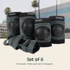 Retrospec Knee Pads, Elbow Pads & Wrist Guards for Men, Women & Kids - Protective Gear for Skateboarding, Roller Skate, Rollerblade, BMX & Scooter - Multi Sport Pad Set - Graphite - Child (3-9 Years) view 4