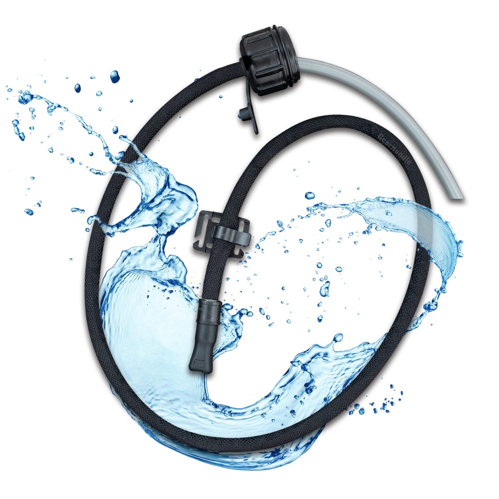 Hydration Tube Covers Canteen Straw Kit (Black w/o Canteen)