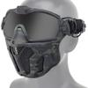 Airsoft Full Protective Mask, with Detachable Anti-Fog GogglesMini Exhaust Fan, Used for Airsoft Paintball Hunting Games, Motorcycles, Etc view 1