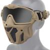 Airsoft Full Protective Mask, with Detachable Anti-Fog GogglesMini Exhaust Fan, Used for Airsoft Paintball Hunting Games, Motorcycles, Etc view 1