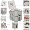 ReunionG Split Portable Toilet w/ 5.3 Gal Water Tank, RV Toilet, Sealing and Smell-proof Design, 3-Piston Pump Flush, Outdoor Flush Toilet for Camping, Hiking, Boating, Hospital, travel view 4