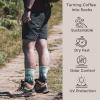 APRIME ECO-CAFE Crew Cushion Outdoor Socks Made from Coffee Grounds for Hiking, Trail Running, Climbing and Cycling (Medium, Forest) view 3