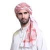 BXT Men Shemagh Arab Kafiya Keffiyeh Middle East Head Scarf Arabic Muslim Head Wrap(Red) view 1