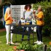 ALPHA CAMP Portable Camping Table, Adjustable Aluminum Folding Table for Picnic, BBQ, Outdoor, Black, 21.65D x 33.07W x 26.77H in view 2