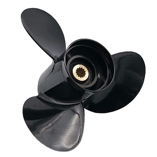 Aluminum Outboard Cupped Propeller Boat Prop 12 3/4x21 Pitch Replacement for Suzuki DF60/70,DT75-140HP 13 Spline Tooth