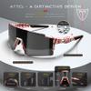 ATTCL Bike Sunglasses, Cycling Polarized Sunglasses for Women and Men, UV Protection Big Frame Red+zebra+black 550 view 3