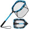 PLUSINNO Floating Fishing Net for Steelhead, Salmon, Fly, Kayak, Catfish, Bass, Trout Fishing, Rubber Coated Foldable Landing Net with Fixed or Telescoping Pole Handle, Fishing Gear and Gifts for Men view 1
