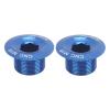 2Pcs Bikes Crank Arm Bolts,18mm Cranket Crank Fixing Bolt Chainwheel Screws(Blue)