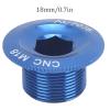 2Pcs Bikes Crank Arm Bolts,18mm Cranket Crank Fixing Bolt Chainwheel Screws(Blue) view 3