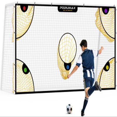 PodiuMax Soccer Goal Target Net,12x6ft Soccer Net with 5 Targets for Precision Training, Portable Football Training Equipment with Carry Bag