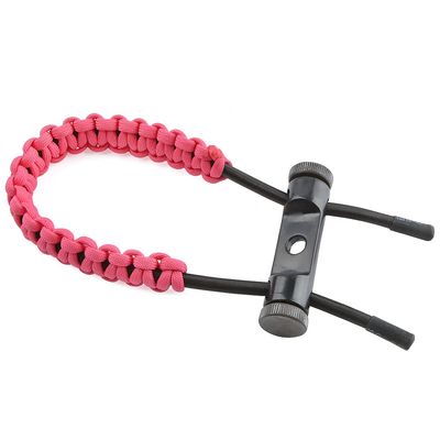 AMEYXGS Bow Wrist Sling Archery Wrist Sling Hand Adjustable Braided Hunting Shooting Wrist Strap Durable Wrap Bracelet (Pink)