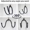 Wall Mount Yoga Mat Foam Roller and Towel Rack Hooks , Exercise Mat Storage Shelf for Hanging Yoga Strap and Resistance Bands at Your Fitness Class or Home Gym, Adjustable Size,Up to 20Lbs - 2 Pack view 4