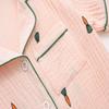ACESTAR Toddler Girls Boys Pajamas Set Summer 2 Pcs Pjs Set - Kids Short Sleeve Button Down Sleepwear (Light Pink Carrot, 4T) view 4