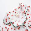 ACESTAR Toddler Girls Boys Pajamas Set Summer 2 Pcs Pjs Set - Kids Short Sleeve Button Down Sleepwear (White Cherry, 5T) view 2