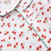 ACESTAR Toddler Girls Boys Pajamas Set Summer 2 Pcs Pjs Set - Kids Short Sleeve Button Down Sleepwear (White Cherry, 5T) view 4