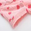 ACESTAR Toddler Girls Boys Pajamas Set Summer 2 Pcs Pjs Set - Kids Short Sleeve Button Down Sleepwear (Pink Strawberry, 7T) view 3