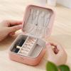 HNGM Boxes & Organisers Jewelry Box Multifunctional Leather Small Square Women Jewelry Display Makeup Storage Organize Earrings Box (Color : White) view 4