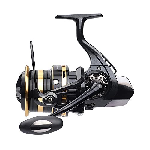 bigtip Rotary Wheel Non-Gap Metal Fishing Reel Interchangeable Left and Right and Collapsible Resistance 19 LBS. 4.9:1 Gear Ratio 12 + 1bb for Fresh and seawater Fishing