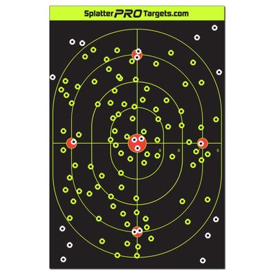12x18 Splatter Targets. Shots Burst with a Bright Splatter Upon Impact. Instantly See Your Shots. (10)