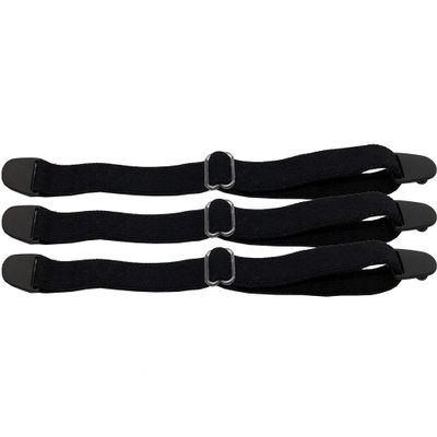 Geborilma Kids Glasses Strap with Snap Button - 3 PACK Elastic Eyeglass Band for Kids Baby Toddler - Sport Eyeglasses Bands (Black)