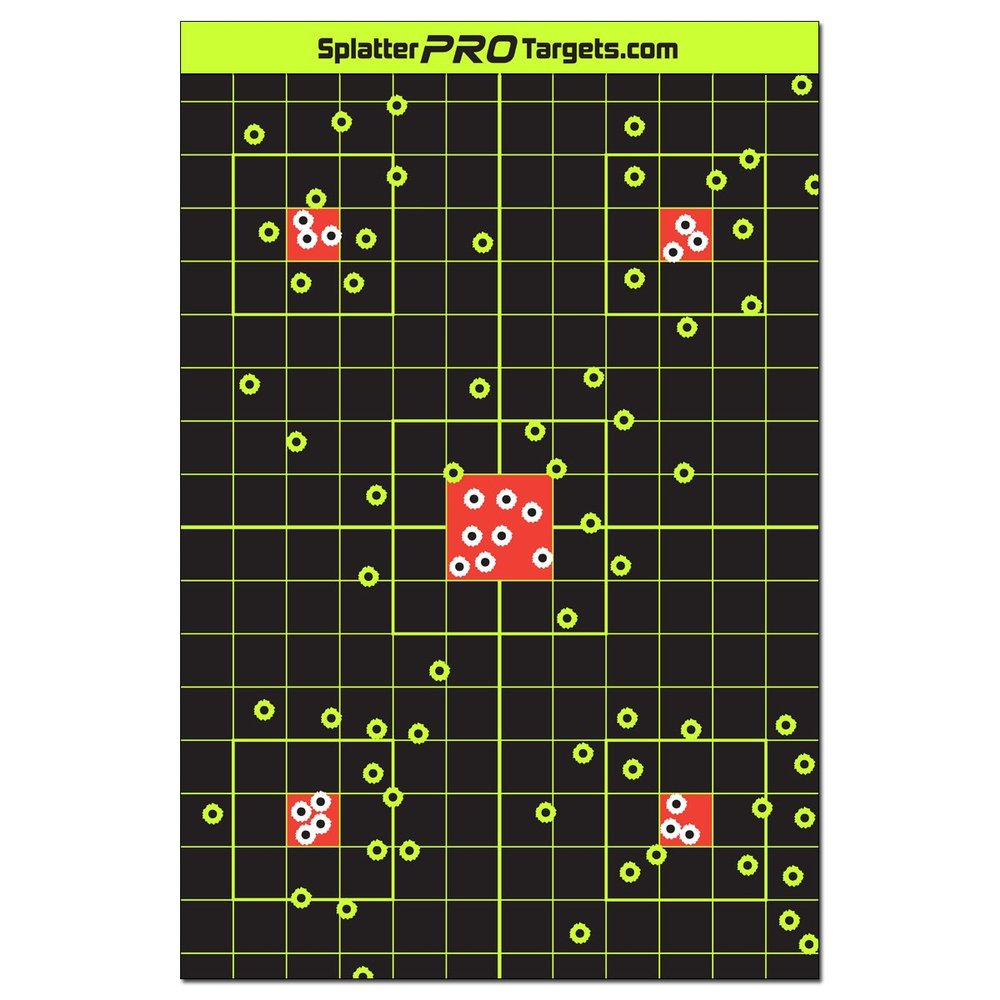 12x18 Splatter Targets. Shots Burst with a Bright Splatter Upon Impact. Instantly See Your Shots. (10)