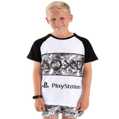 PlayStation Pajamas Boys Game Camo PJs Long OR Short Options 5-6 Years