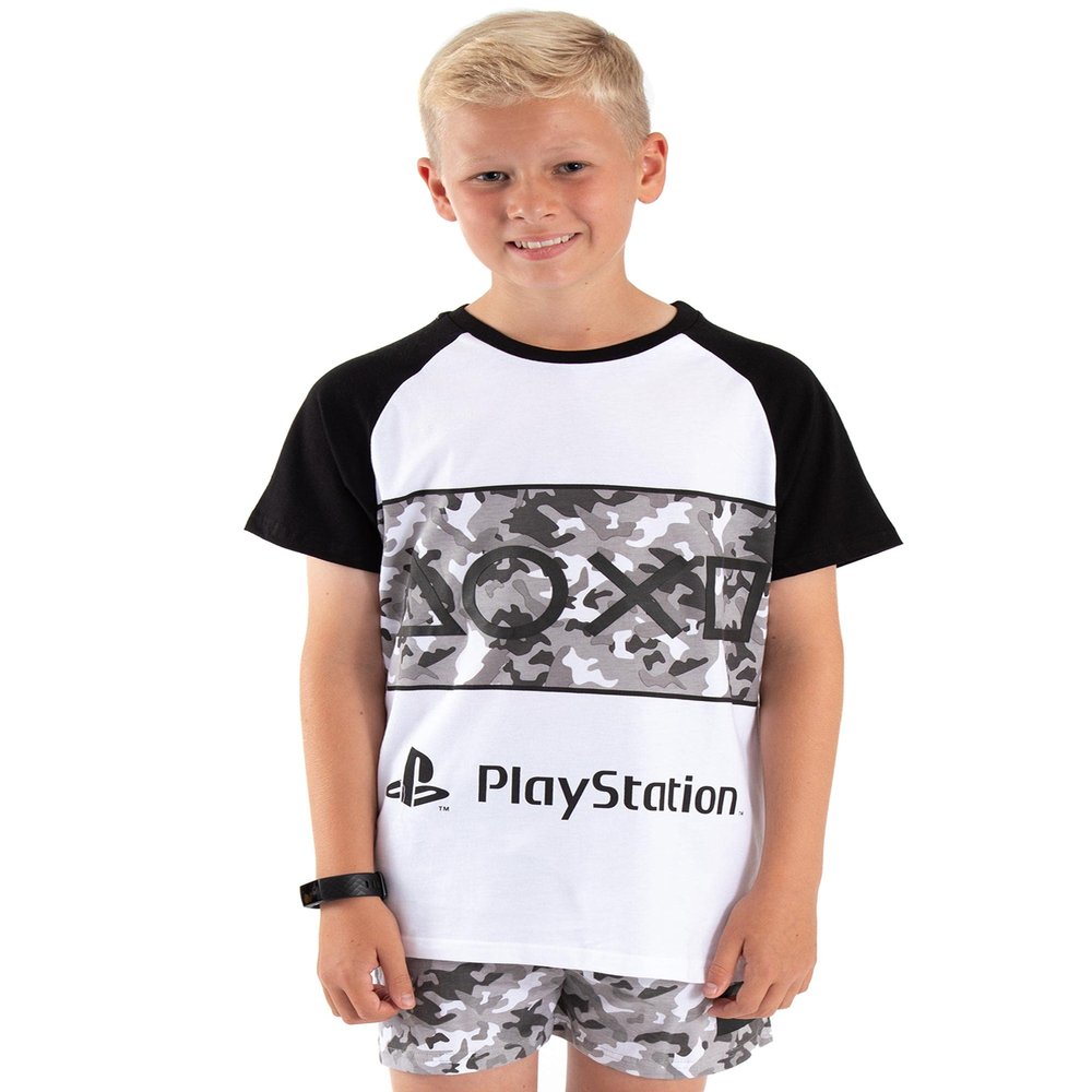 PlayStation Pajamas Boys Game Camo PJs Long OR Short Options 5-6 Years