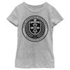 Fifth Sun Loki (TV Show) TVA Front Chest Girl's Crew Tee, Athletic Heather, X-Small view 1