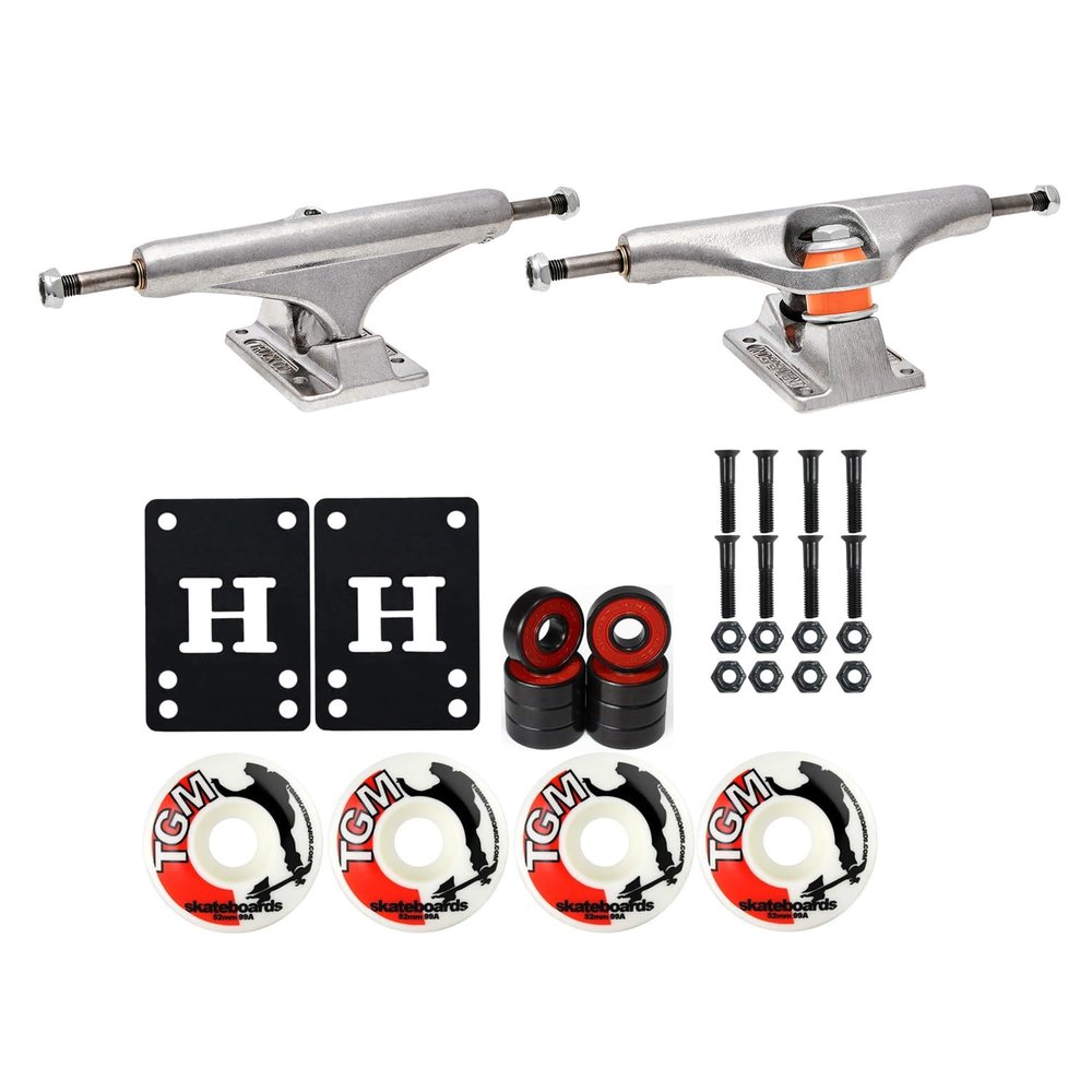 INDEPENDENT Skateboard Trucks Mids 159 (8.75") with Wheels, Bearings, Hardware