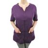 CHARLENE Haley Short Sleeves Jacket | High Fashion Hair Stylist Nylon Uniform | Water-Repellant Breathable Nylon | Machine Wash | Zipper Closure (Purple, XS) view 1