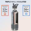 Coldest Insulated Water Bottle with Straw Lid - Stainless Steel Metal Insulated Bottle for Men & Women (Stardust Glitter, 21 oz) view 2