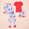 Amazon Essentials Disney | Marvel | Star Wars Girls' Pajama Set, Stitch Hugs, 4 view 3
