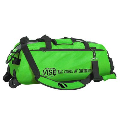 Vise Clear Top 3 Ball Tote Roller Bowling Bag- Green